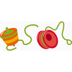 可爱yoyo球矢量图