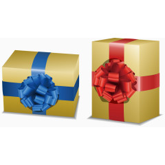 矢量手绘两个礼盒