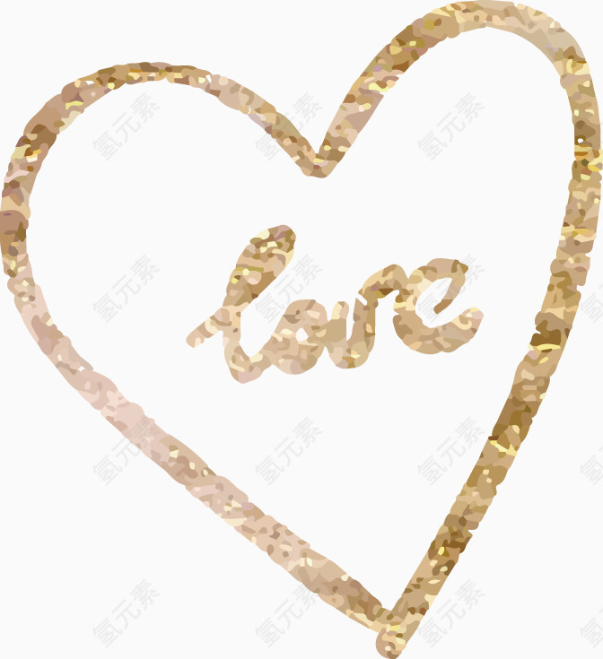 金色爱心