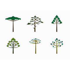 植树节松树矢量合集