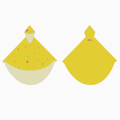 矢量黄色质感雨具雨衣