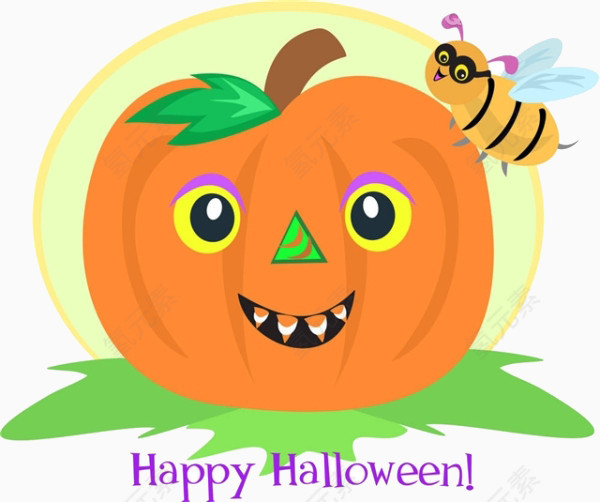 卡通南瓜毛毛虫