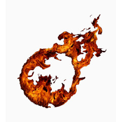 圆形燃烧火焰免扣素材图片