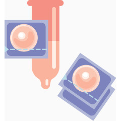 安全套卡通插画