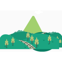 矢量图蜿蜒的小路