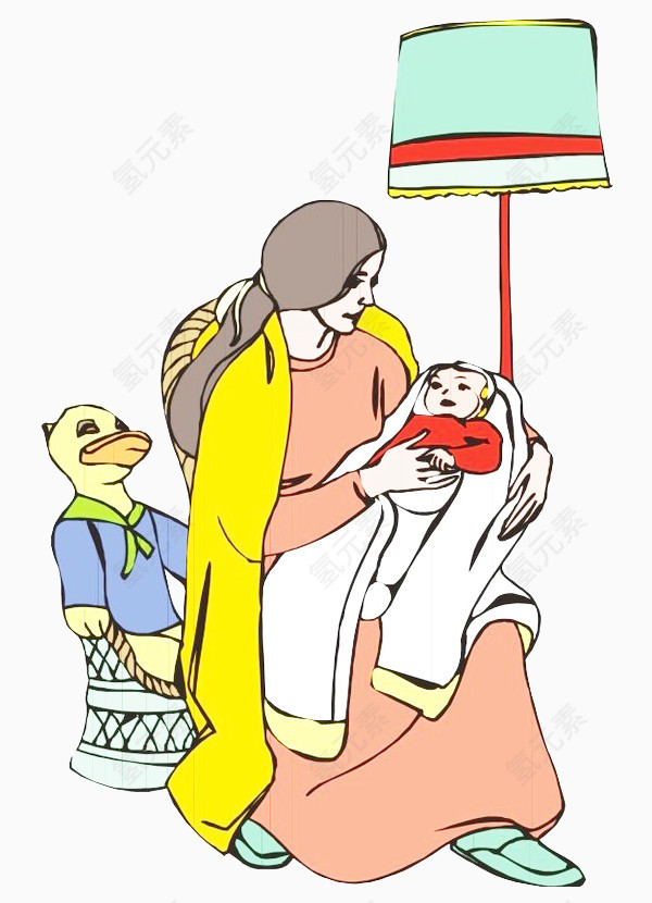 宝妈讲故事图片素材