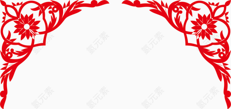 红色边框花纹
