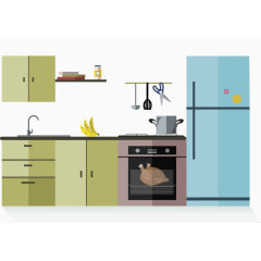 扁平化一体式厨房