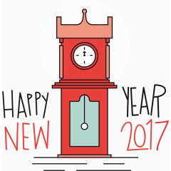 矢量新年的钟声