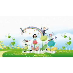 卡通教育培训背景