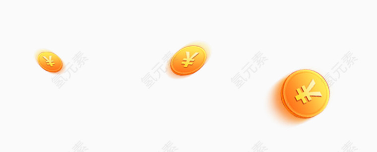 简约漂浮金币