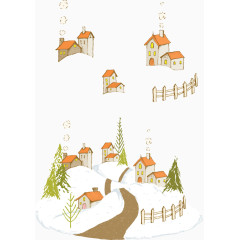 矢量手绘卡通房屋建筑