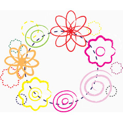 矢量花朵主题框