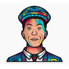 彩色创意人物插画设计