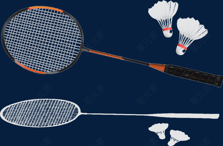 羽毛球拍和羽毛球