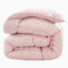 冬季加厚粉色小花棉被