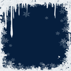 雪花唯美白色边框