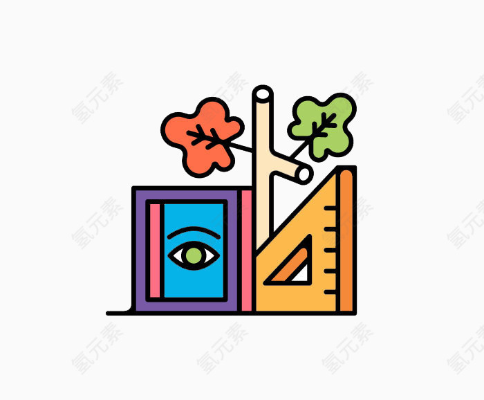 创意扁平工具图.