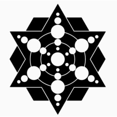 精美黑白个性六边形元素