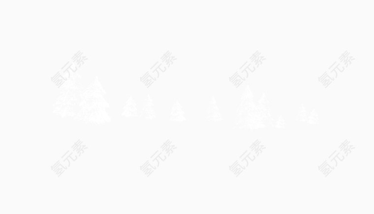 白色透明圣诞树素材