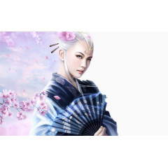 古典唯美风格美女插画