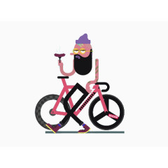 骑单车的人矢量素材