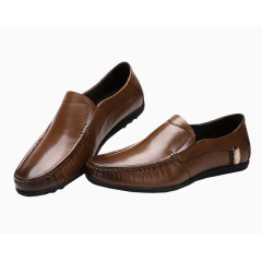 套脚商务男士皮鞋