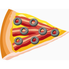 矢量培根奶酪披萨