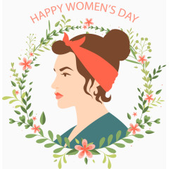 红色头饰女性头像