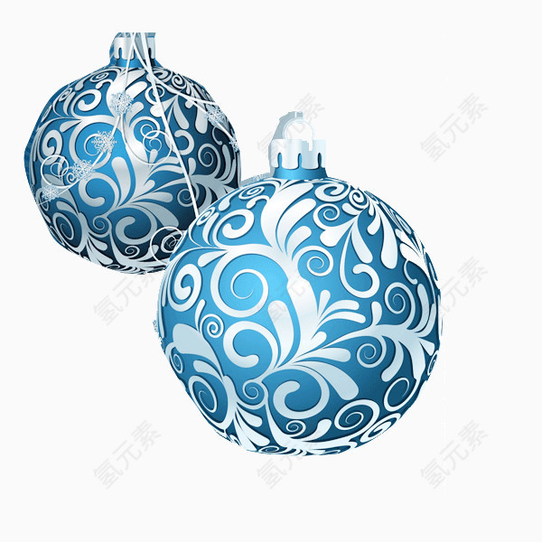 蓝色装饰球