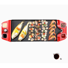 俯拍烧烤盘素材