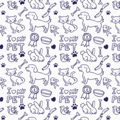 手绘矢量动物模式背景