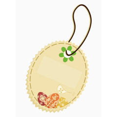 复古精美图案吊牌矢量素材