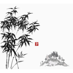 水墨竹子