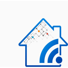 蓝色小房子科技标志