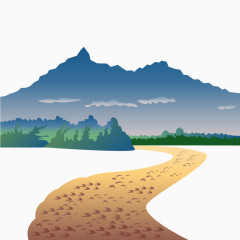大山自然风光矢量图片