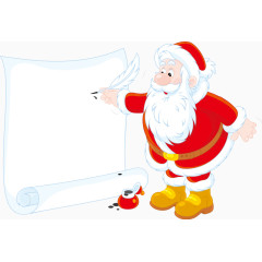 矢量书写的圣诞老人