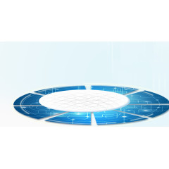 蓝色科技圆形底盘免费素材