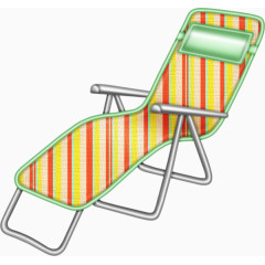 卡通条纹沙滩椅
