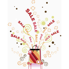 创意购物袋矢量图