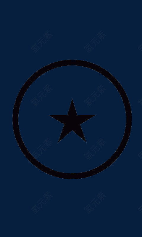 黑色圆形星星图标