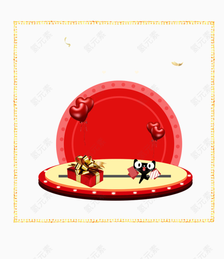 天猫海报装饰图案边框