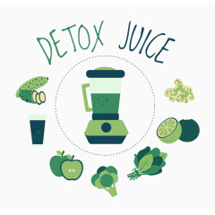 矢量元素水果汁原料榨汁机