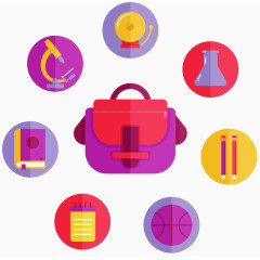 8款创意校园图标矢量素材