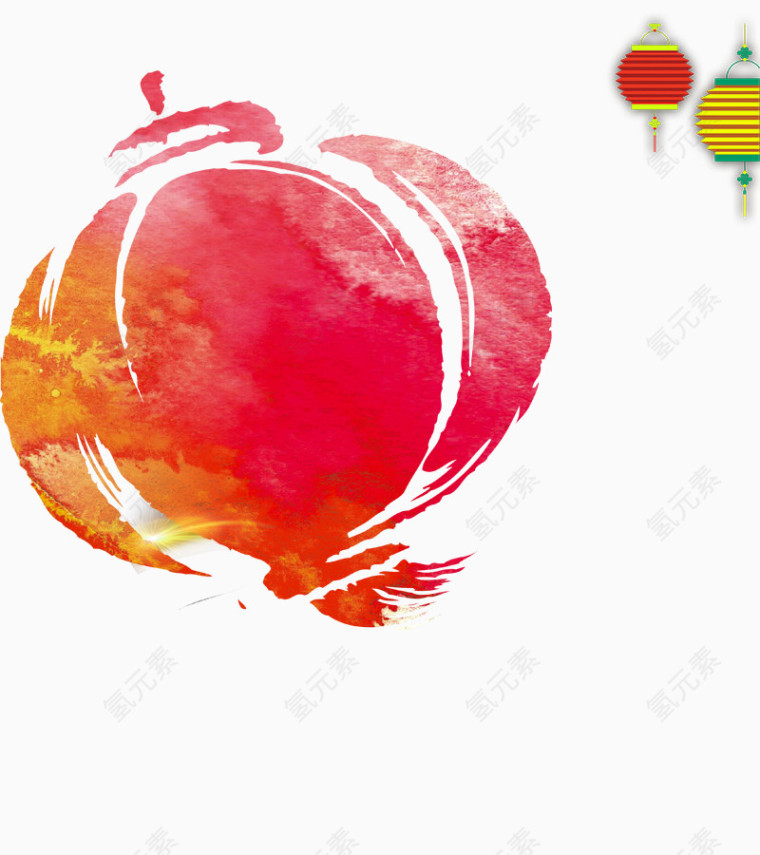 火红灯笼免抠素材