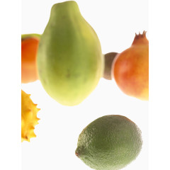 多种水果木瓜石榴榴莲