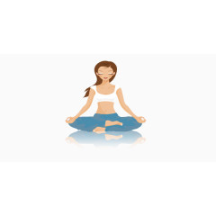 卡通做瑜伽女生