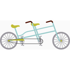 矢量双人自行车素材