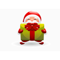 抱着礼物的圣诞老人