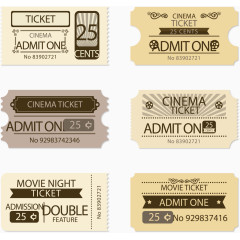 复古电影票票根